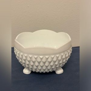 Milk Glass 3 footed dish